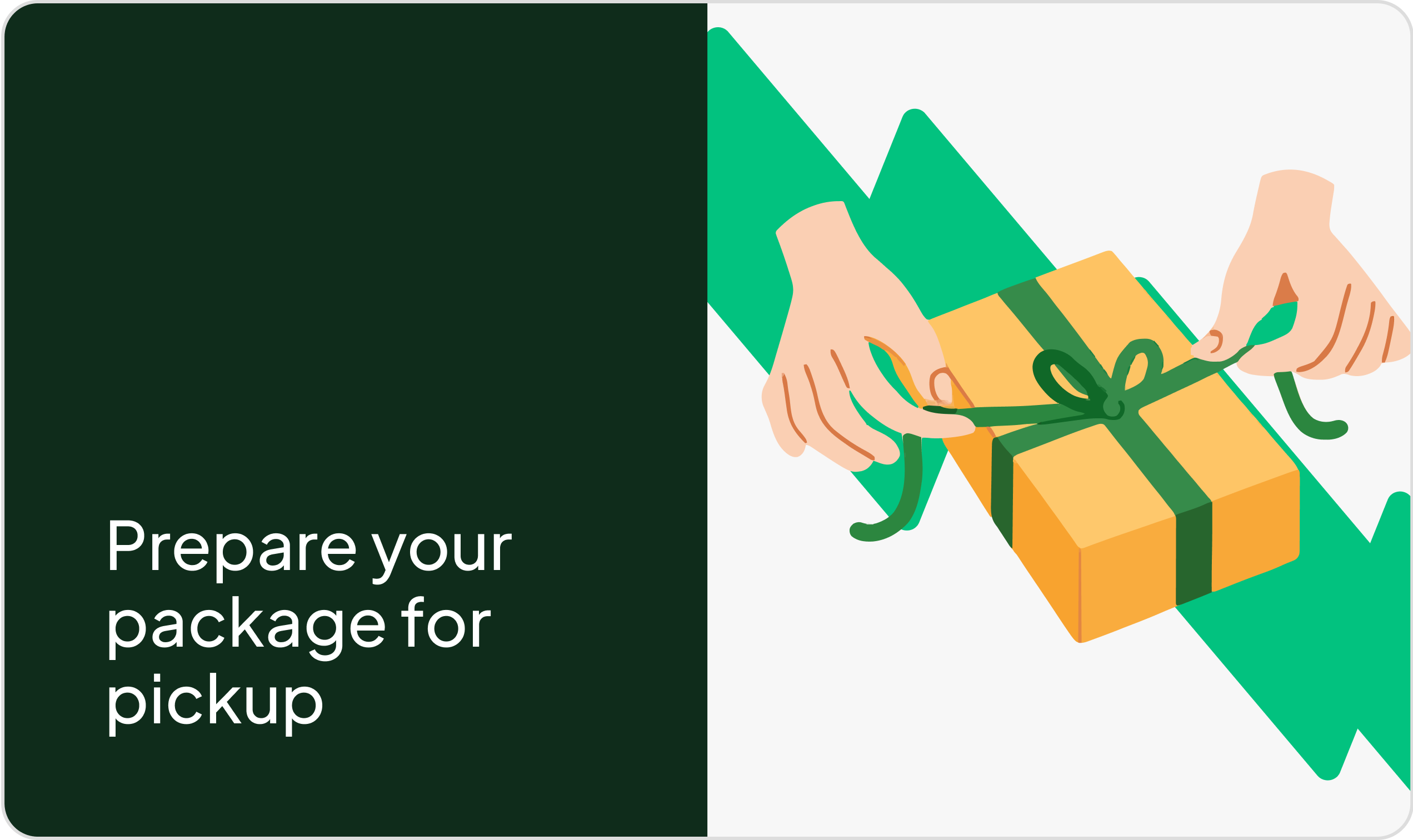 Prepare your package for pickup