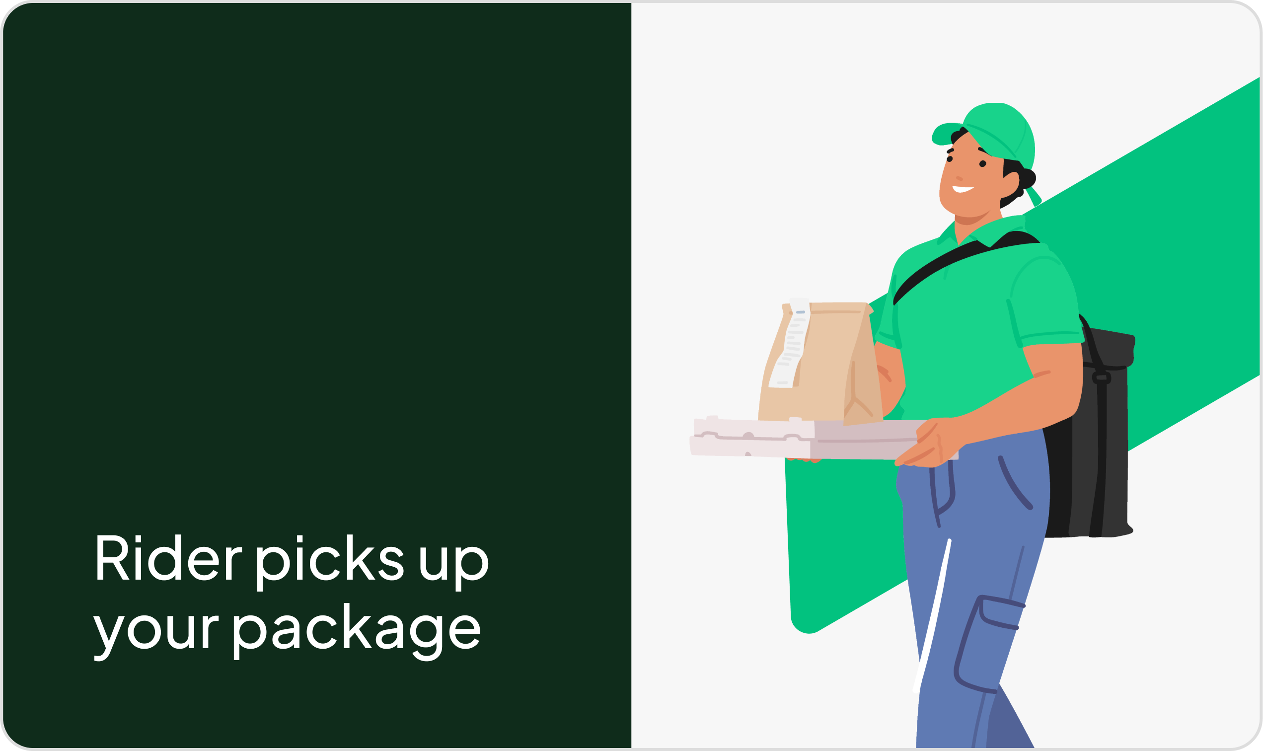 Rider picks up your package