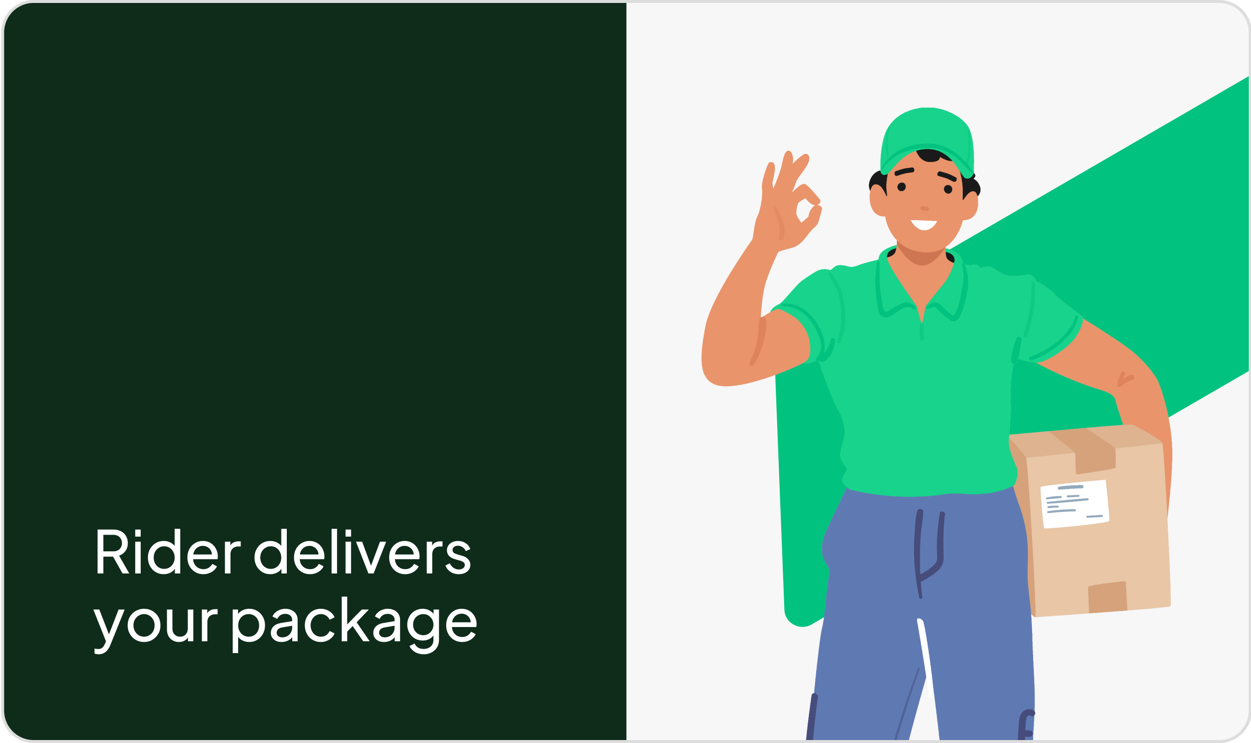Rider delivers your package