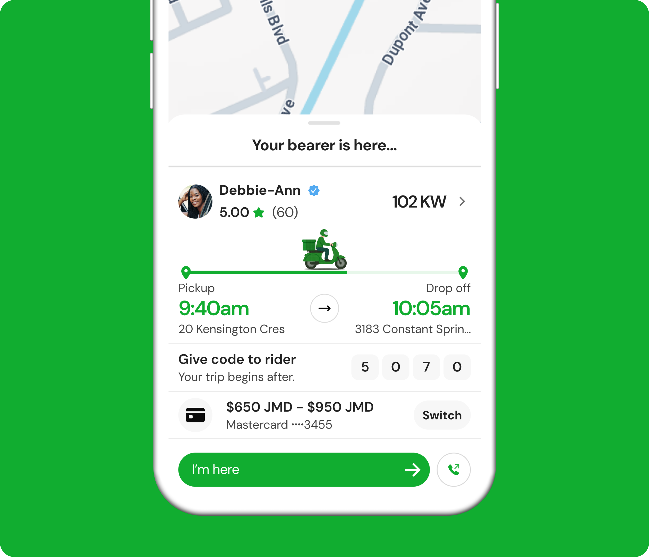 Rider picks up your package